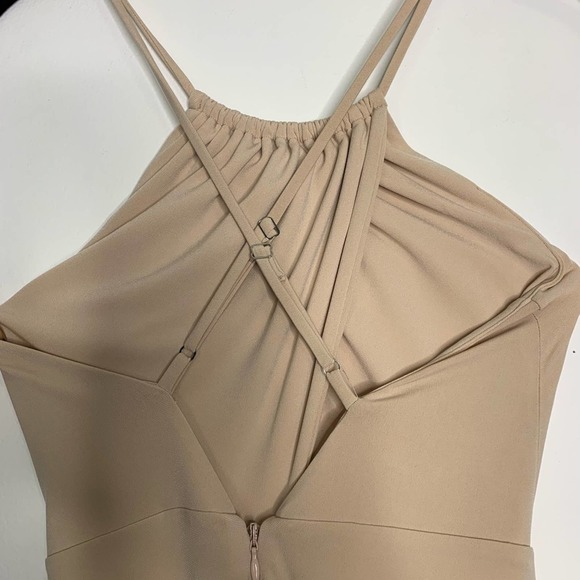 Nookie Disco Dolls Nude Maxi Dress Sz Medium - Picture 10 of 11